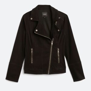 Liverpool | Black Cotton Moto Jacket